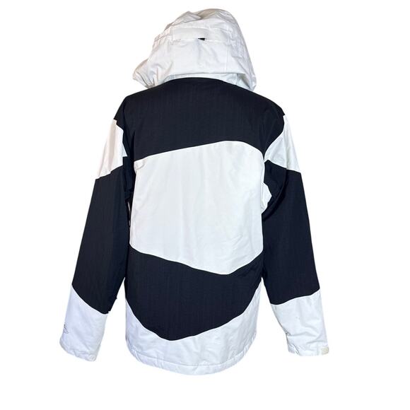 Columbia Women's Parallel Grid Hooded Ski Jacket in Black & White Size Medium - Picture 4 of 9